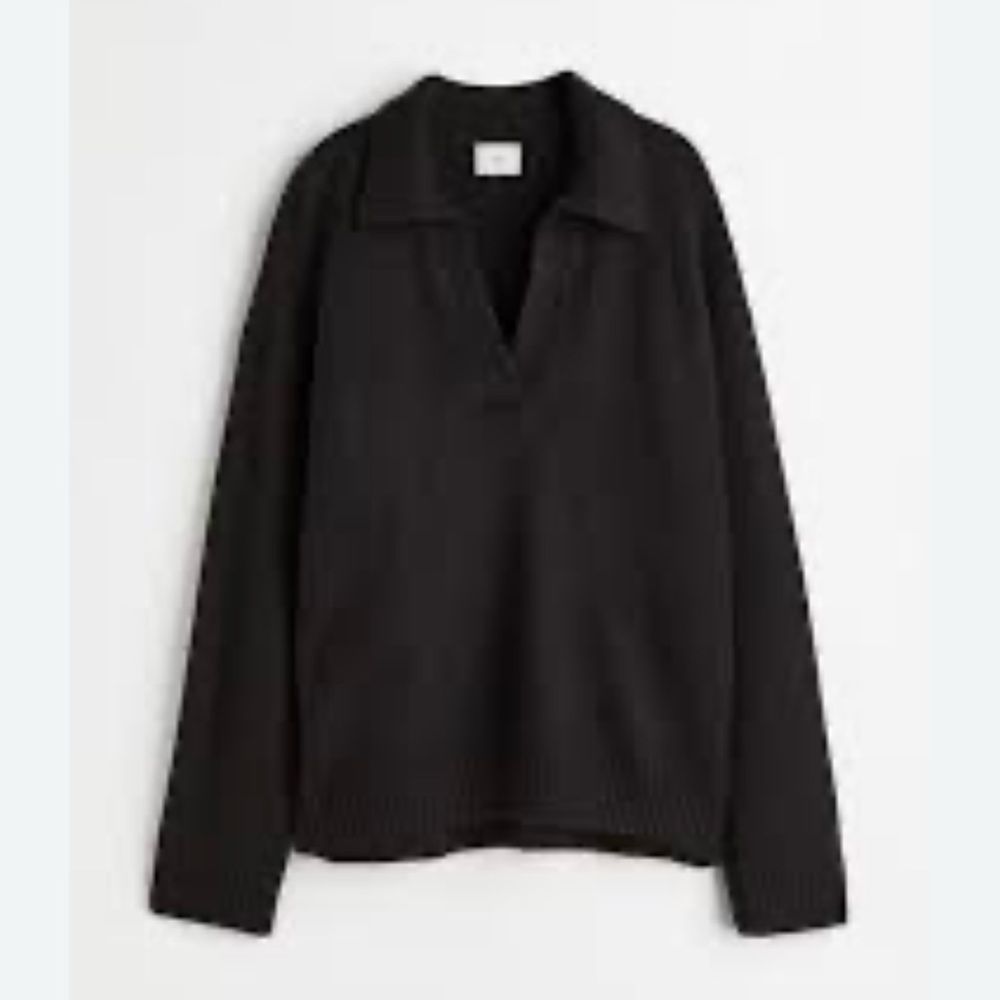 H&M Black V-Neck Women's Sweater